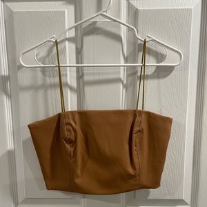 She+Sky leather crop top